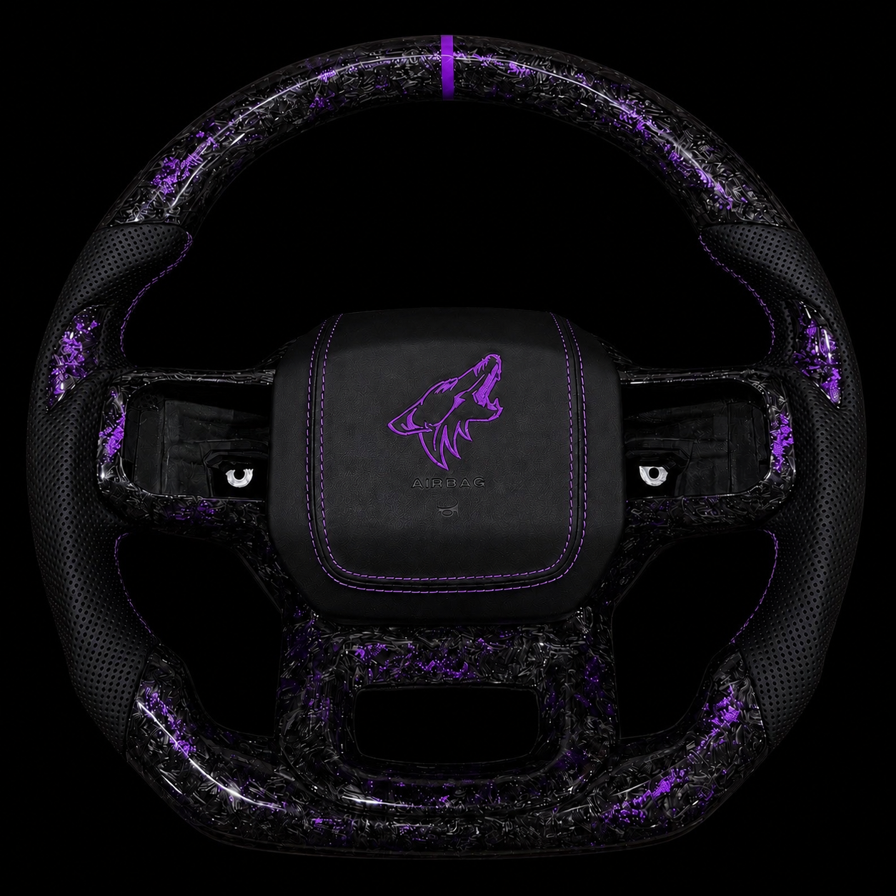 Ford F150 Forged Carbon Fiber Steering Wheel + Coyote Logo