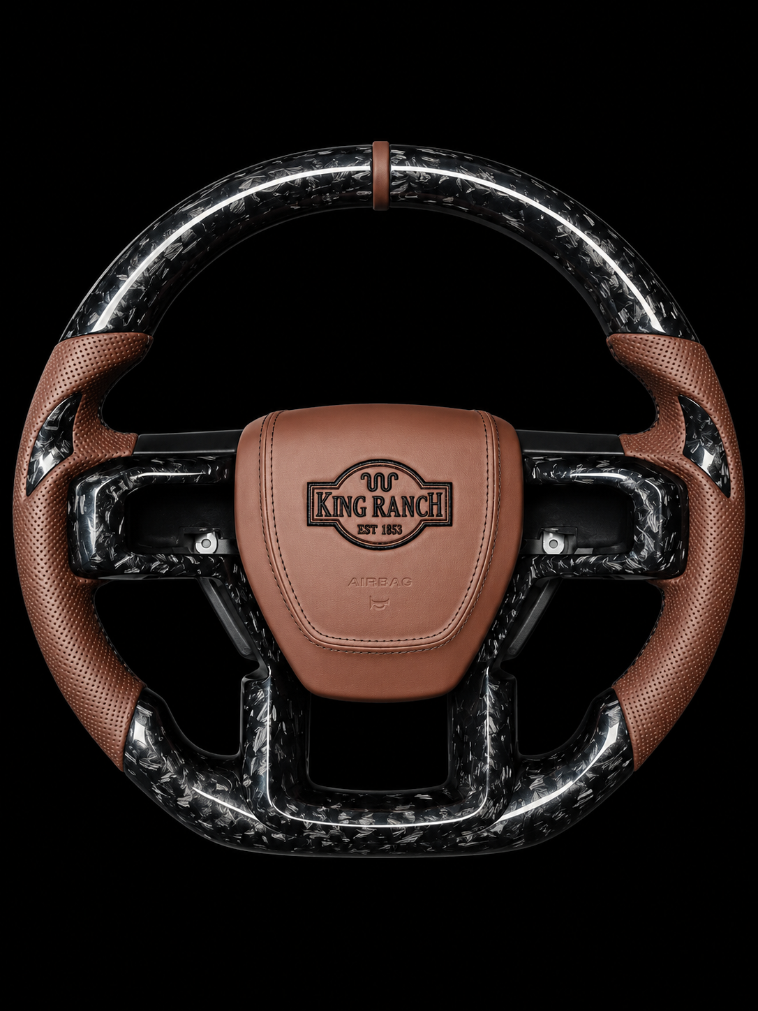 Signature “King Ranch” Forged Carbon Fiber Steering Wheel