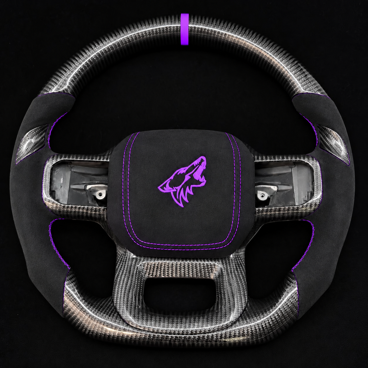 2021+ Ford F-150 “Coyote” Carbon Fiber/Alcantara Steering Wheel