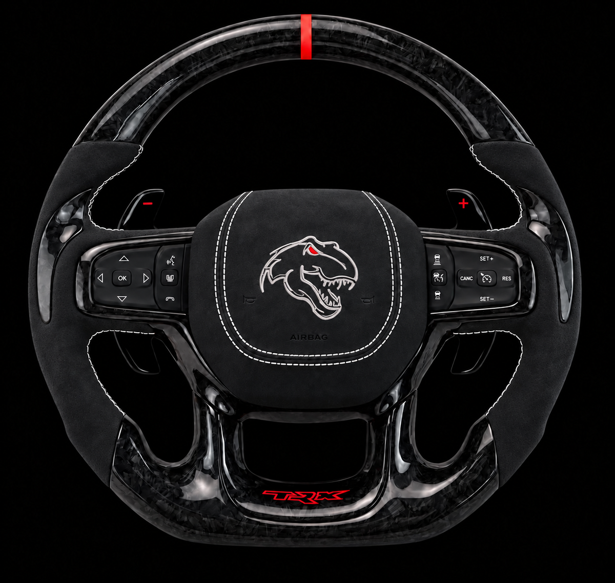 2021+ Ram TRX Alcantara Forged Carbon Fiber Steering Wheel