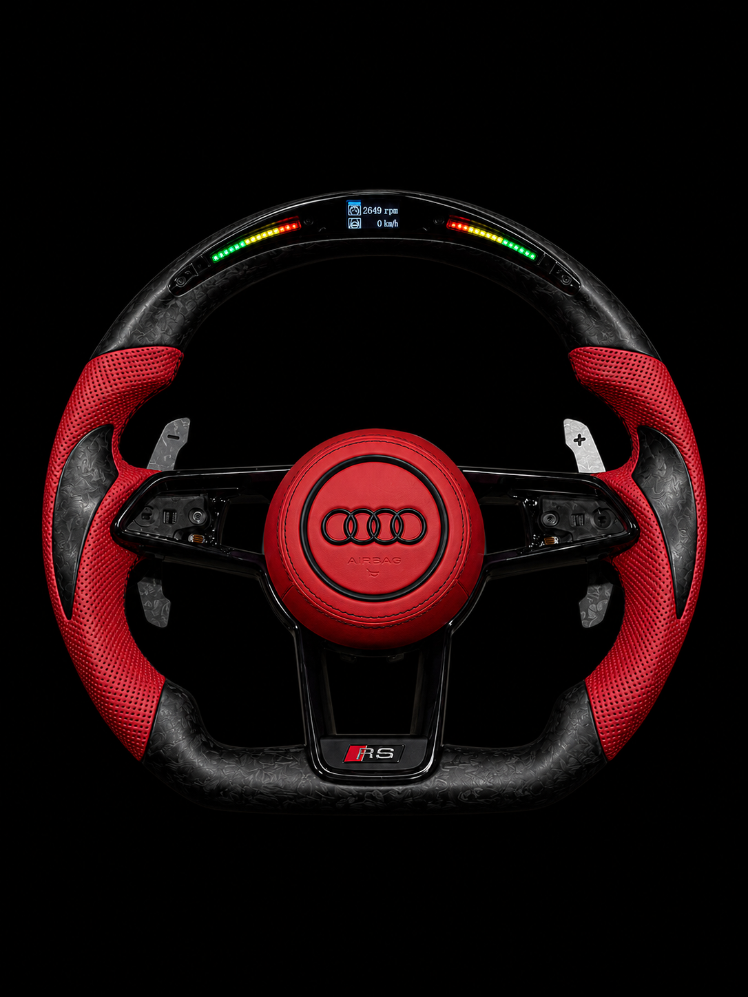 Audi R8 Satin Forged Carbon Fiber/Red Leather