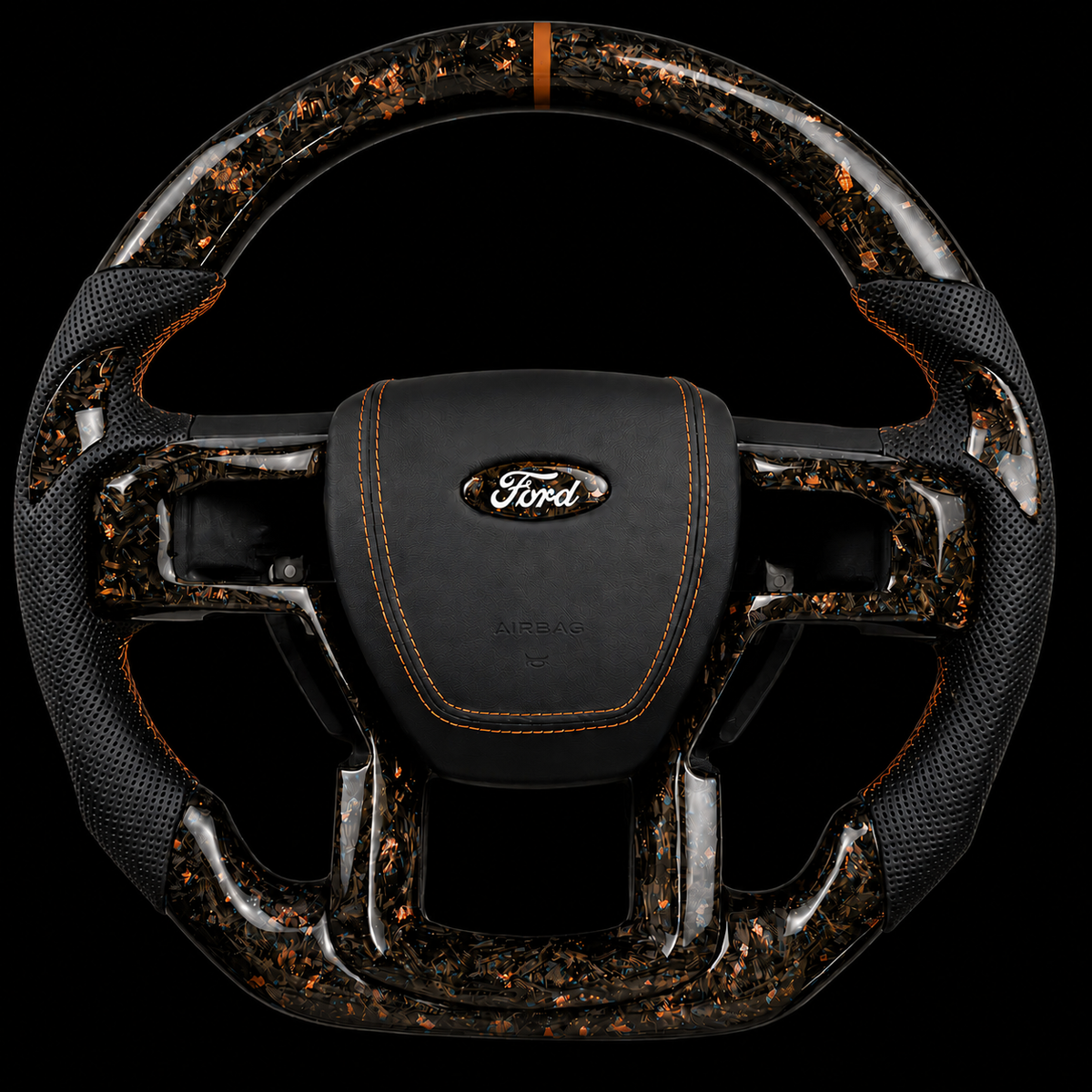 Ford F-150 Forged Carbon Steering Wheel + Color Flakes