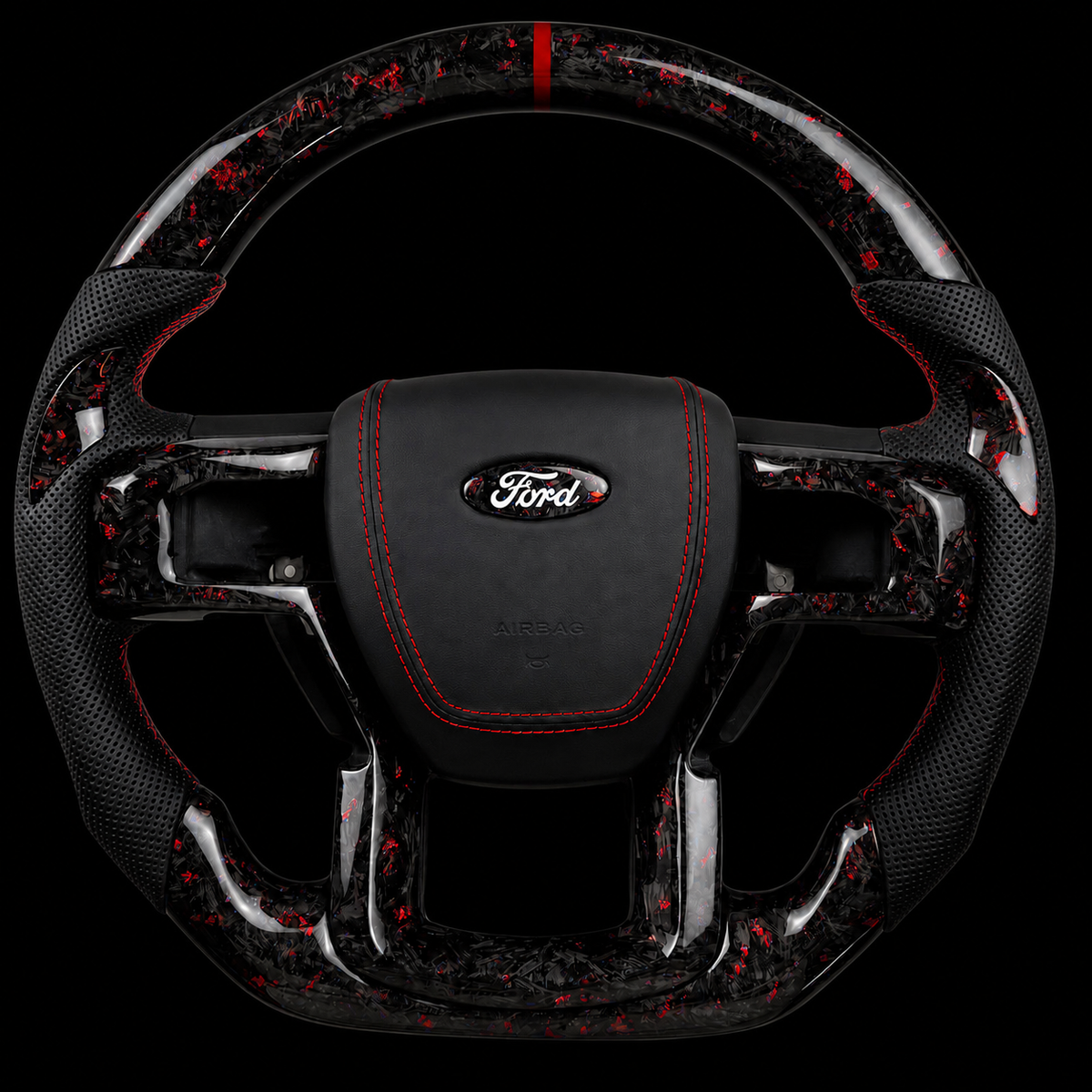 Ford F-150 Forged Carbon Steering Wheel + Color Flakes