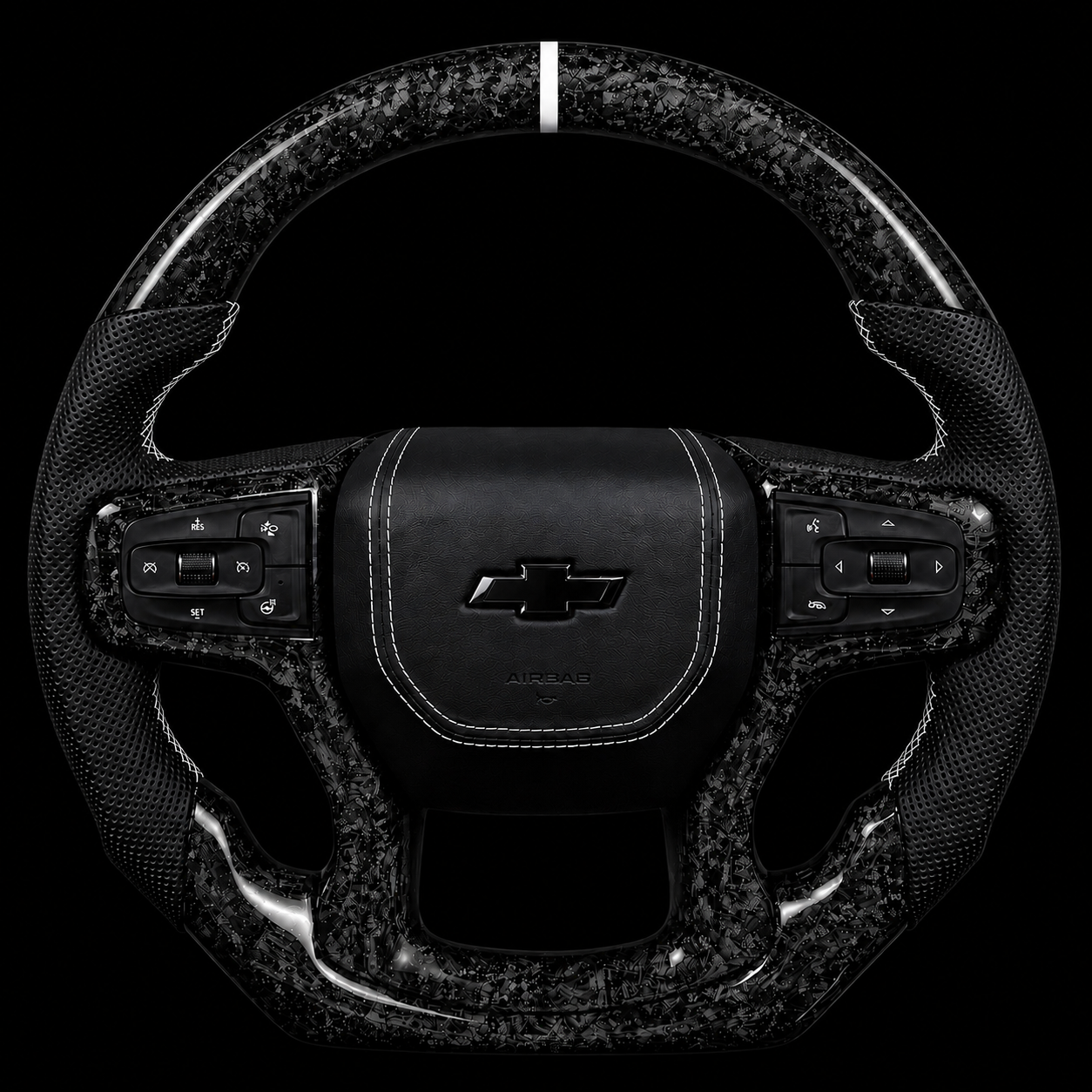 Chevrolet Silverado Forged Carbon Fiber Steering Wheel