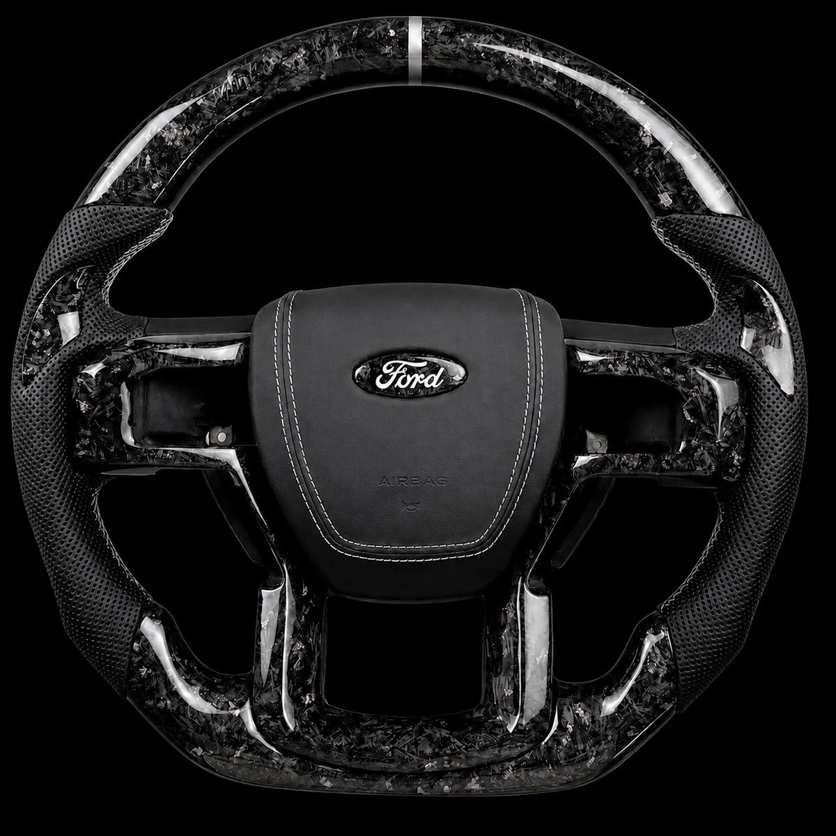 Ford F-150 Forged Carbon Steering Wheel + Color Flakes