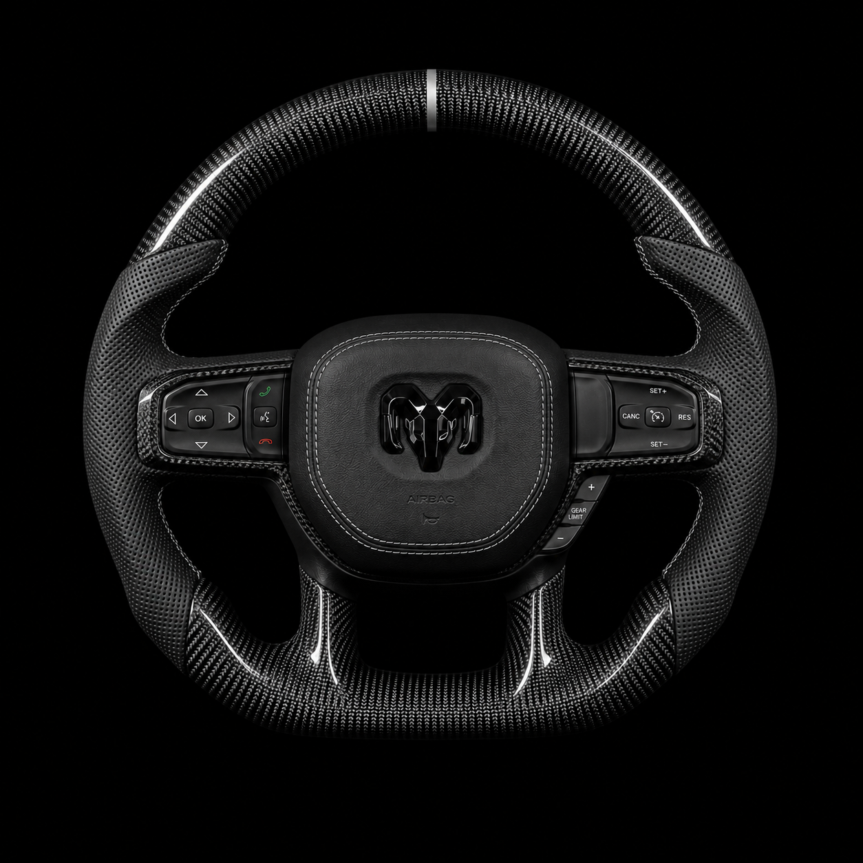 2026 Ram Rebel 1500 Carbon Fiber Steering Wheel