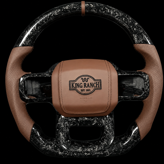 Signature “King Ranch” Forged Carbon Fiber/Brown Leather Steering Wheel
