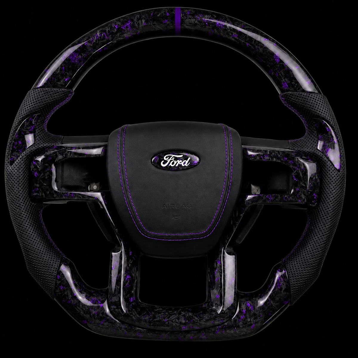 Ford F-150 Forged Carbon Steering Wheel + Color Flakes