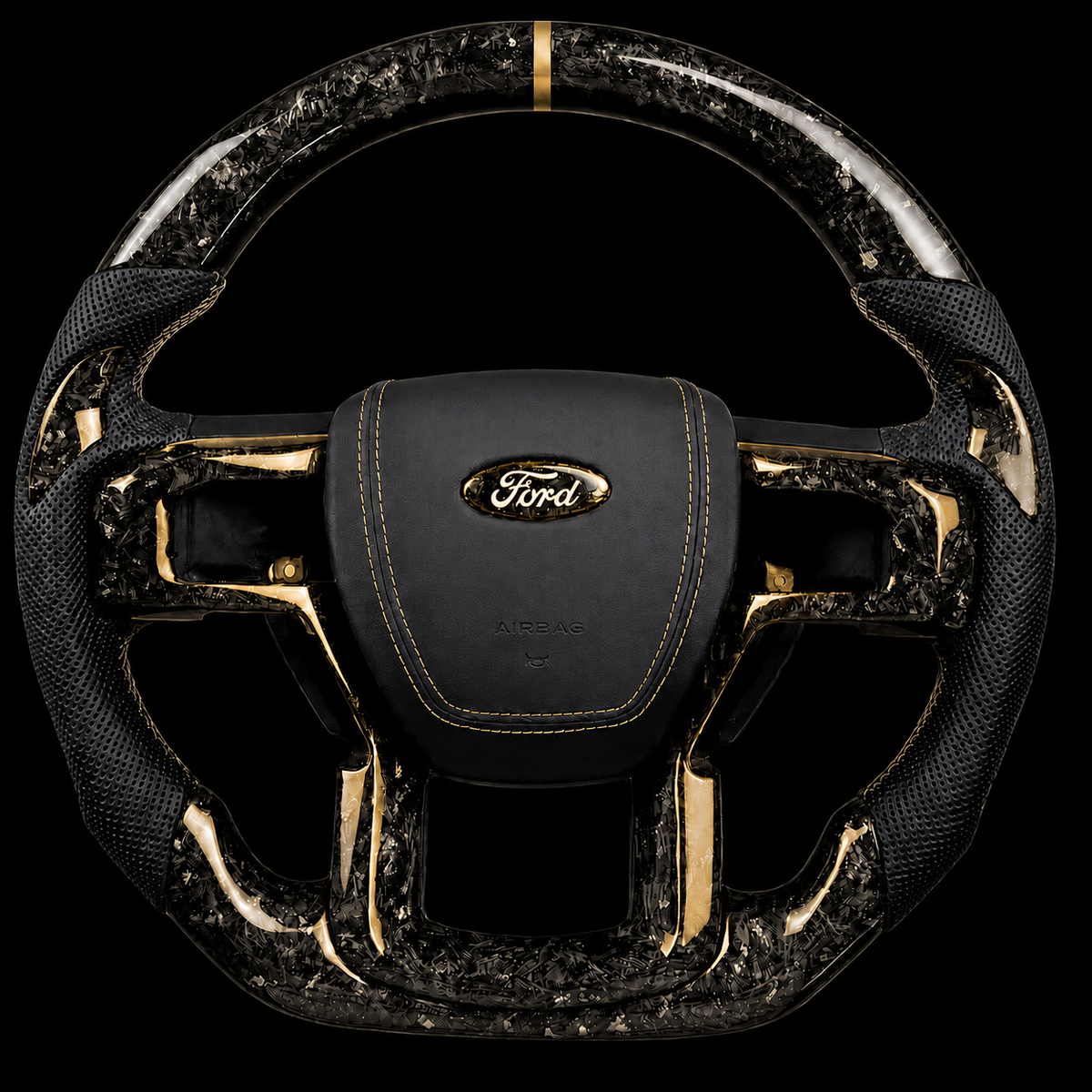 Ford F-150 Forged Carbon Steering Wheel + Color Flakes