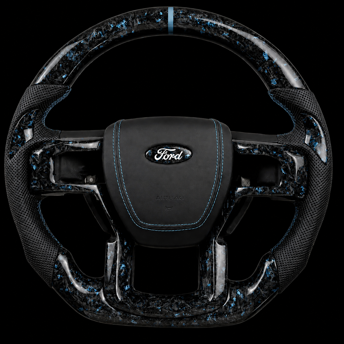 Ford F-150 Forged Carbon Steering Wheel + Color Flakes