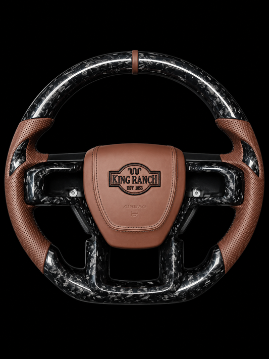 Signature “King Ranch” Forged Carbon Fiber Steering Wheel