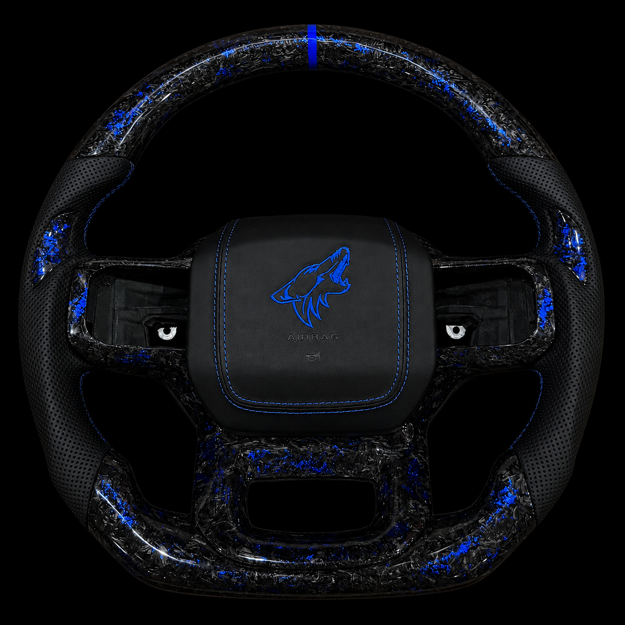 Ford F150 Forged Carbon Fiber Steering Wheel + Coyote Logo