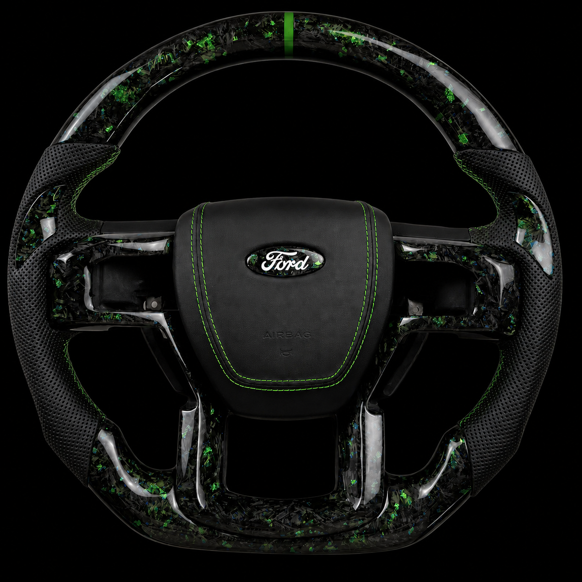 Ford F-150 Forged Carbon Steering Wheel + Color Flakes