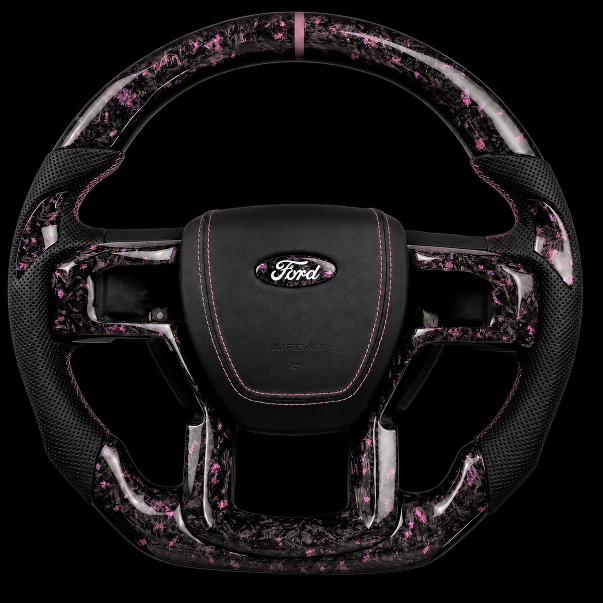 Ford F-150 Forged Carbon Steering Wheel + Color Flakes