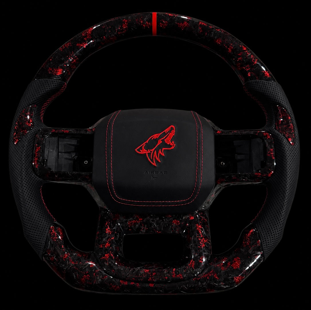 Ford F150 Forged Carbon Fiber Steering Wheel + Coyote Logo