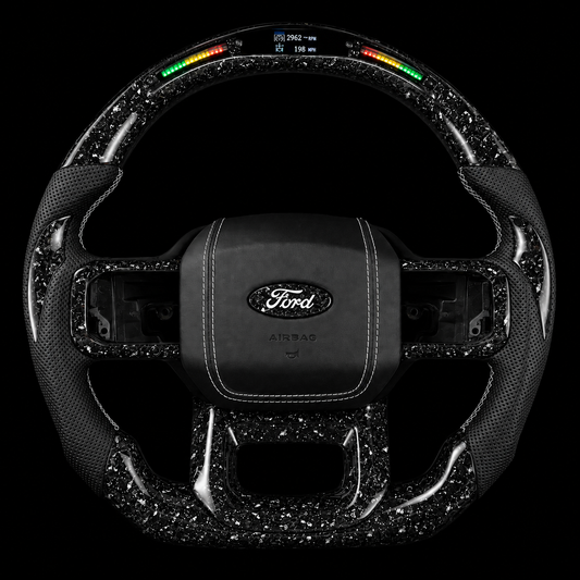 2021+ F-150 Forged Carbon Fiber Steering Wheel + LED Display