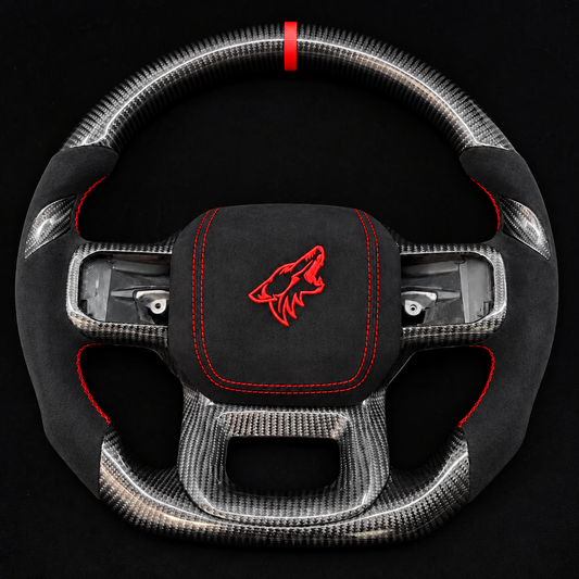 2021+ Ford F-150 “Coyote” Carbon Fiber/Alcantara Steering Wheel