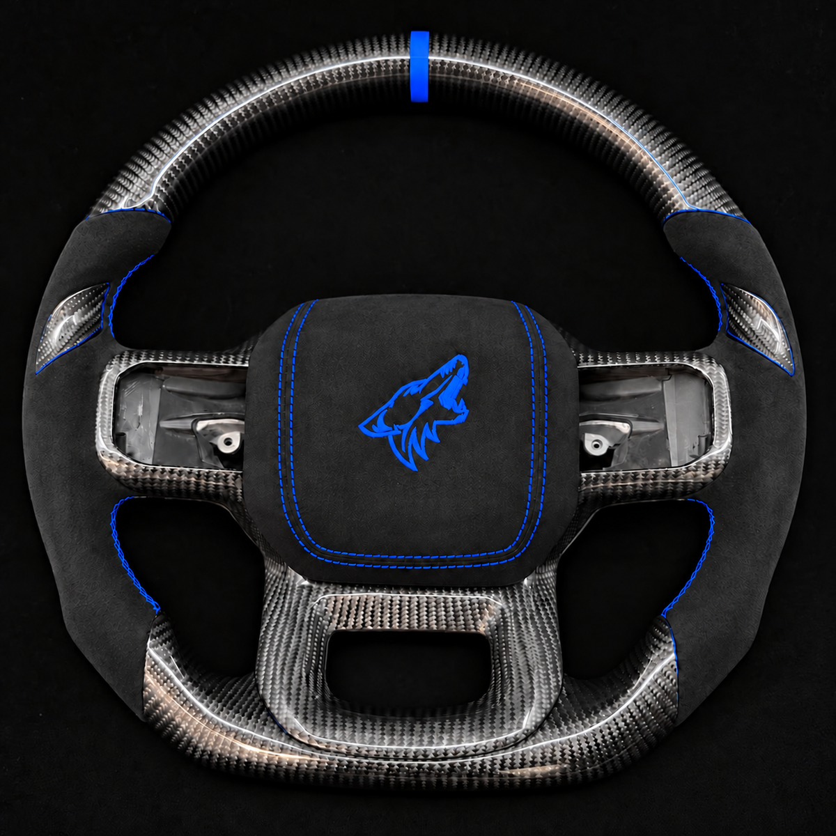 2021+ Ford F-150 “Coyote” Carbon Fiber/Alcantara Steering Wheel