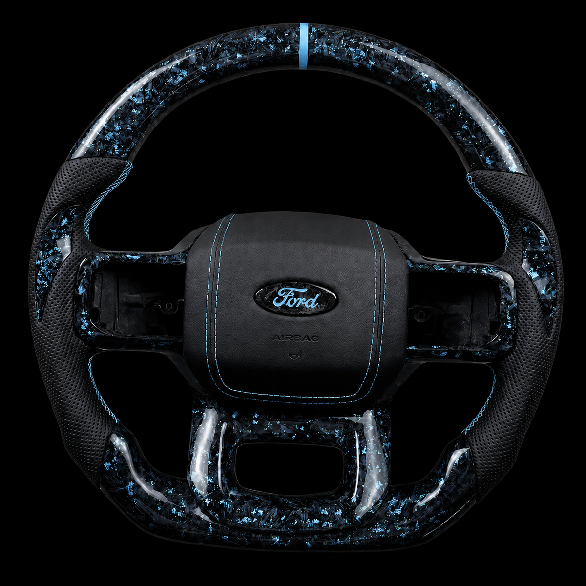 Ford F-150 Forged Carbon Fiber Steering Wheel + Color Flakes