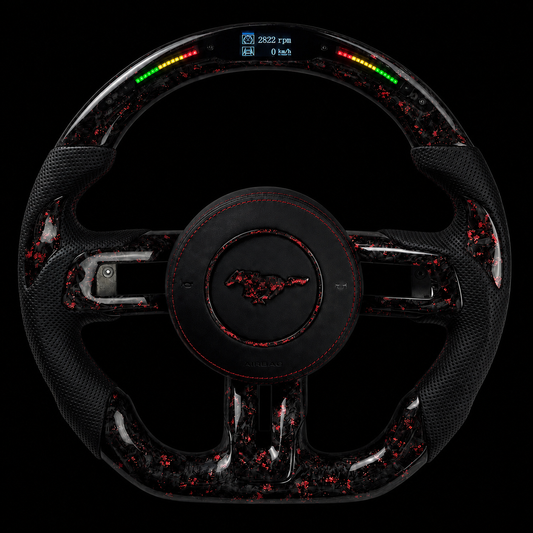 Mustang Forged Carbon Fiber Steering Wheel + Flakes