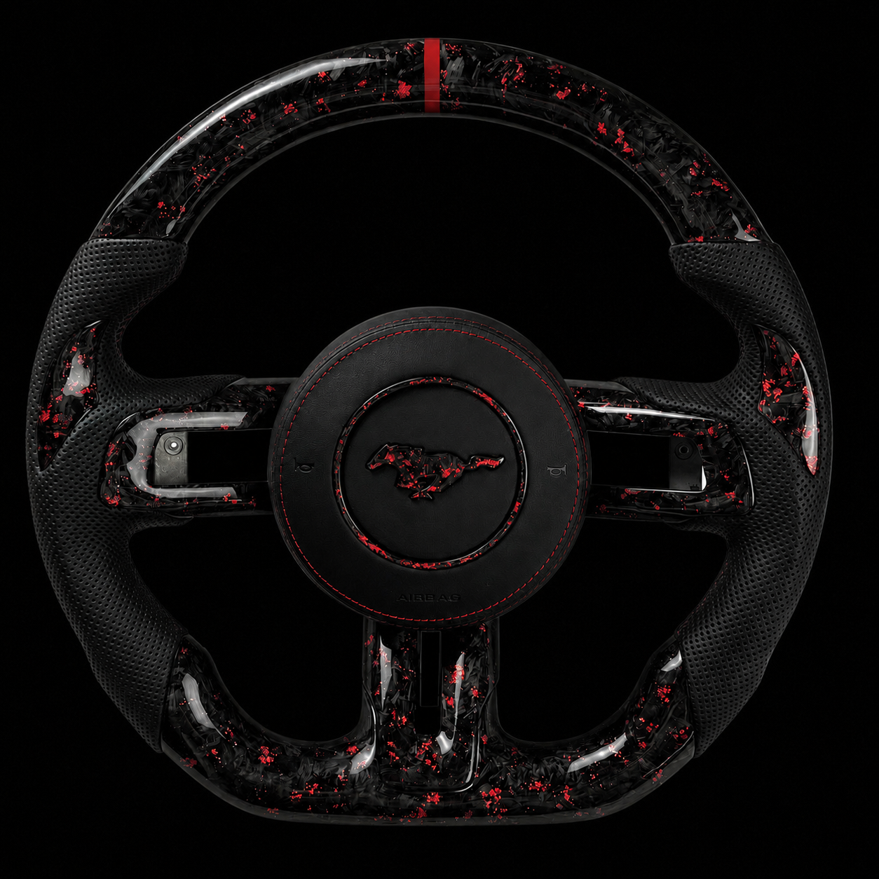 Mustang Forged Carbon Fiber Steering Wheel + Flakes