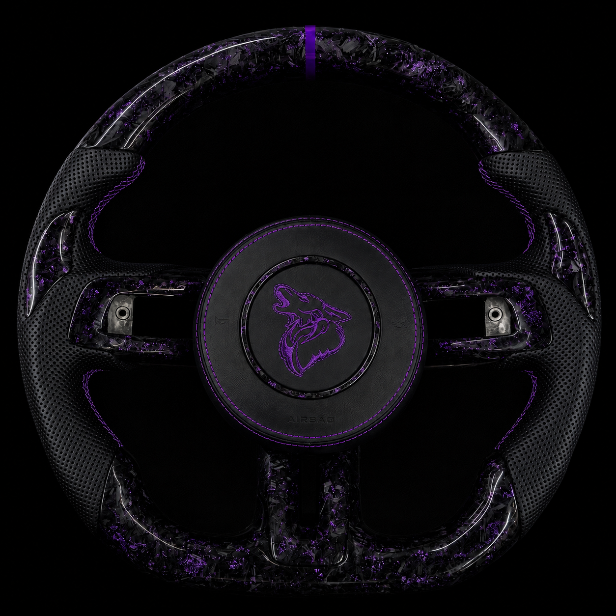 Mustang Forged Carbon Fiber Steering Wheel “Coyote Edition” in Purple